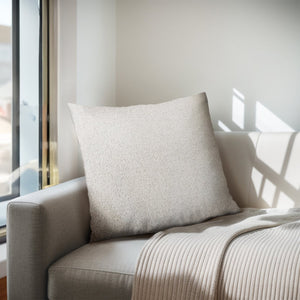 JLA Home Chapel Hill - Solid Feather-Filled Square Pillow 20x20 | Plush, Durable Polyester Shell, Tailored Modern Accent for Sofa Med Grey CH30-0030