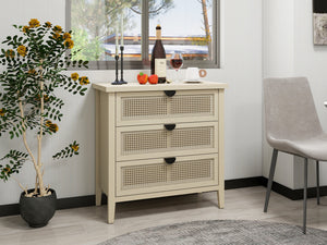 English Elm 3 Drawer Cabinet - Stylish American Design For Bedroom, Living Room, Or Study Storage Solution W688P225269