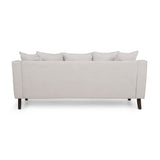 Christopher Knight Home® - Noble House - Fairburn Contemporary Pillow Back 3 Seater Sofa, Beige and Espresso