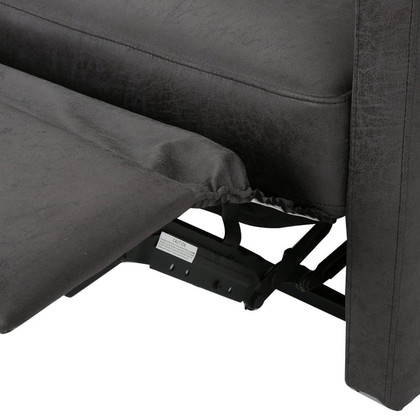 English Elm Christopher Knight Home® - Reclining Loveseat with Push-Back Recline, Plush Tufted Fabric Sofa, Compact Wall-Hugger Design Slate 61372.00MF