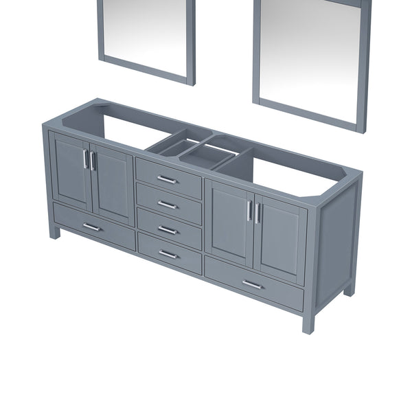 English Elm Dark Grey Double Bath Vanity With Mirrors - 80" W X 22" D, Ample Storage & Easy Installation! B2731S00560