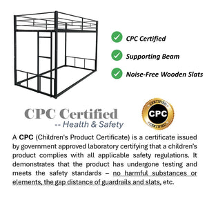 English Elm Twin Over Twin Bunk Bed – Space-Saving, Convertible Design With Sturdy Metal Frame And Guardrails W427P190044-GIGA