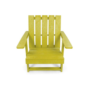 English Elm Shoreline Recycled Hdpe Folding Adirondack Chair Fully Assembled Modern Patio Seating Yellow B2745P409680