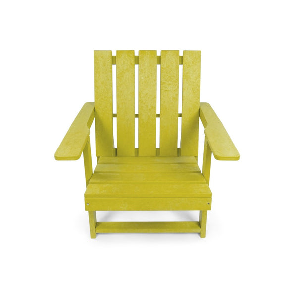English Elm Shoreline Recycled Hdpe Folding Adirondack Chair Fully Assembled Modern Patio Seating Yellow B2745P409680