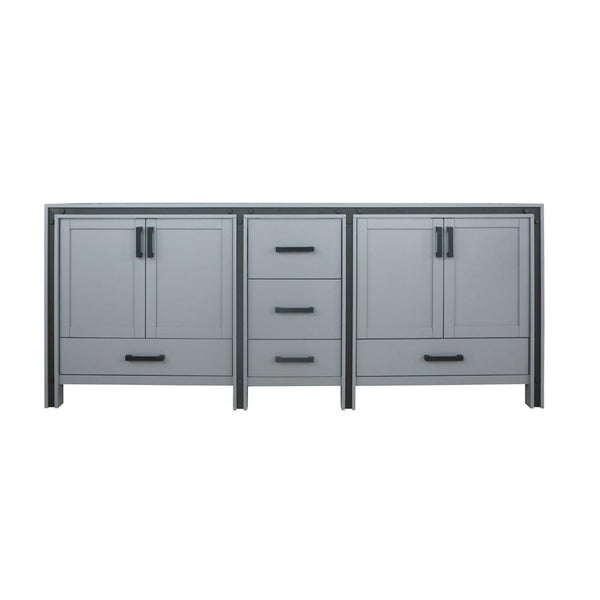 English Elm Dark Grey Double Bath Vanity - 84-Inch Spacious Design With Soft-Close Doors & Ample Storage Solutions B2731P260754