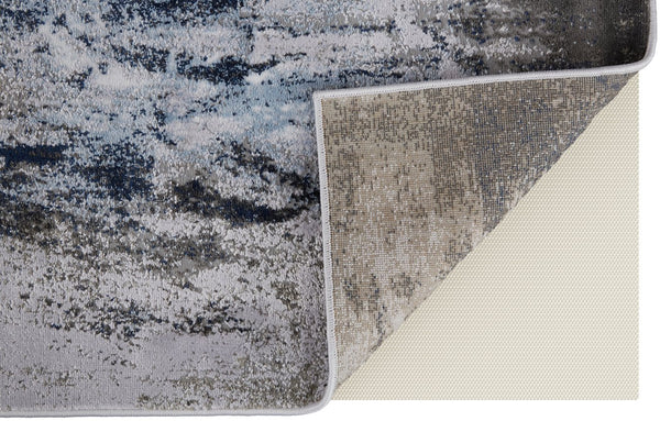 Feizy Rugs Gaspar Abstract Gradient Rug - Modern Luxury Design With Fade & Stain Resistance For Busy Lifestyles Blue,Gray,White Polypropylene,Polyester 7873833fwhtgryp18