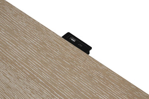 English Elm Transitional Oak Veneer Nightstand with Usb Charging Dovetail Drawers Acrylic Pulls B2741P435317