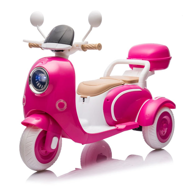 English Elm 12v Dual Motor Two Seater Kids Electric Motorcycle with Bluetooth Led and Foldable Adult Seat W1578P283697