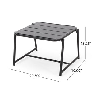 English Elm Christopher Knight Home® - CONRAD Modern Outdoor Chat Set with Powder-Coated Iron Frame, Open Slat Seats for Breezy Comfort Matte Black N775P250736B