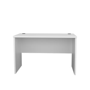 English Elm Roseland Engineered Wood Desk for Small Spaces in White — Wide Minimalist Workspace, Durable Design B092P269940