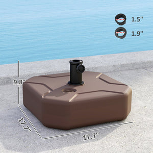English Elm Easy Fillable Hdpe Square Patio Umbrella Stand Base with Uv Resistant Weatherproof Design T3971P427623