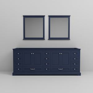 English Elm Navy Blue Double Bath Vanity With Two Mirrors And Ample Storage - Elegant 84" Design For Your Home B2731S00548