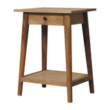 English Elm Solid Wood Woven Solid Wood End Table