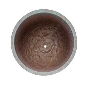English Elm Polyresin Outdoor Garden Urn with Roman Column Base Antique European Terrace Planter N772P450054G