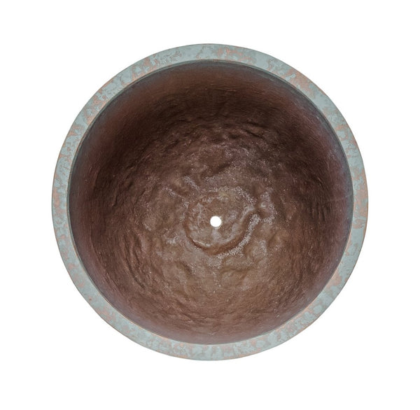 English Elm Polyresin Outdoor Garden Urn with Roman Column Base Antique European Terrace Planter N772P450054G