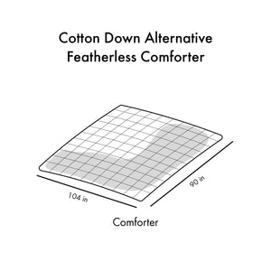 English Elm Cotton Down Alternative Comforter with 3M Thinsulate Featherless Insulation, 300TC Cotton Sateen White 22.05 L x 17.72 W x 6.69 H B03595041