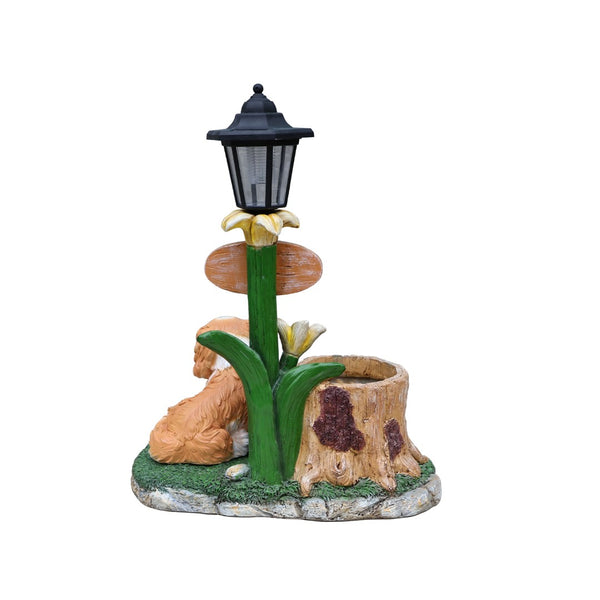 English Elm Sitting Corgi Resin Planter Sculpture Whimsical Porch Garden Decor with Succulent Cavity W5398P464242