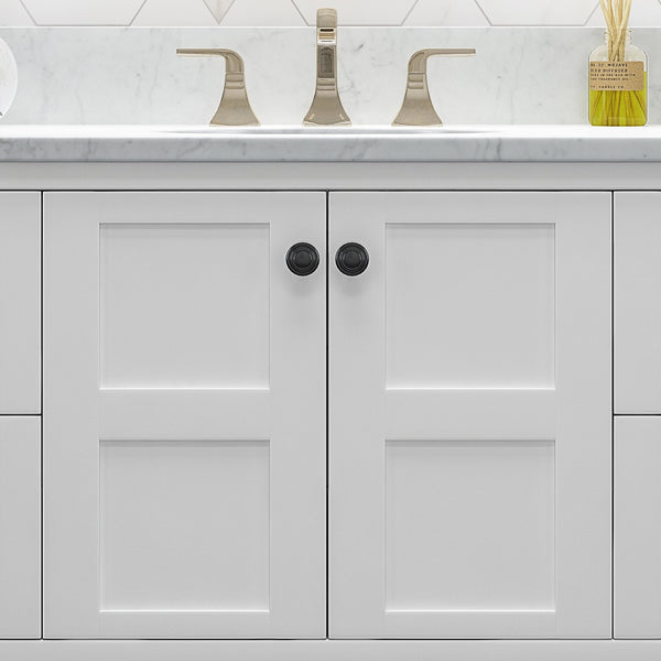 English Elm Christopher Knight Home® - 48'' White Acacia Cabinet Vanity 48" Single Sink 4 Soft-Close Drawers Bottom Shelf Easy Plumbing Access 65598.00WHI