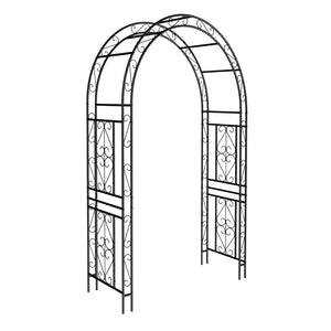 English Elm Metal Garden Arch Powder Coated Steel Frame for Climbing Roses and Pathway Decor W1586P268781