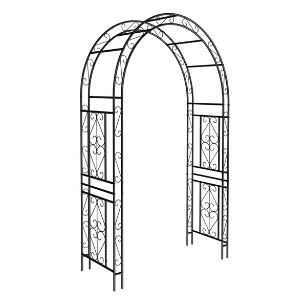 English Elm Metal Garden Arch Powder Coated Steel Frame for Climbing Roses and Pathway Decor W1586P268781
