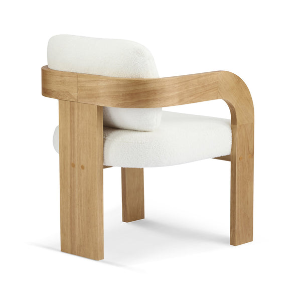 English Elm Christopher Knight Home® - 2-Pack Dining Chairs with Pillow Back and Curved Arms, Foam Seat Comfort, Sturdy Rubber Wood Frame White+Natural N779P298399C