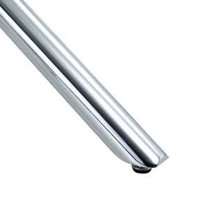 English Elm Table Modern Luxurious 7-Piece Transparent Glass Dining Set With 6 Light Gray Pu Chairs & Metal Legs W1151S04132-GIGA