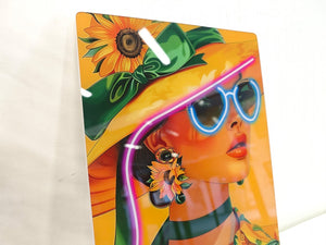 English Elm 16X10 Fashion Girl Led Wall Art – Neon Glow Acrylic Decor For Modern Living Rooms & Bedrooms T3976P383253