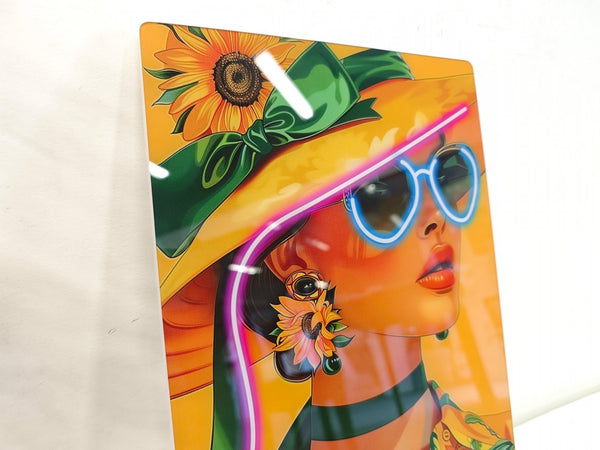 English Elm 16X10 Fashion Girl Led Wall Art – Neon Glow Acrylic Decor For Modern Living Rooms & Bedrooms T3976P383253