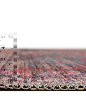 Unique Loom Mangata Mary Machine Made Border Rug Multi, Beige/Ivory/Gray/Light Blue/Light Brown/Red/Navy Blue/Peach 7' 10" x 7' 10"