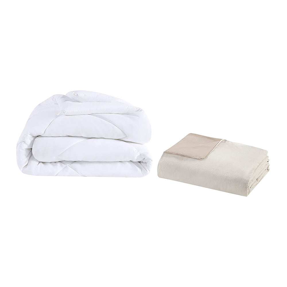 English Elm 5 Piece Organic Cotton Dover Comforter Set w/Removable Insert, GOTS Organic, Antimicrobial, Farmhouse Chic B035128744
