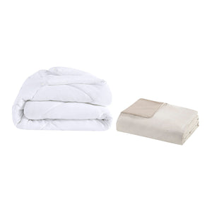 English Elm 5 Piece Organic Cotton Dover Comforter Set w/Removable Insert, GOTS Organic, Antimicrobial, Farmhouse Chic B035128744