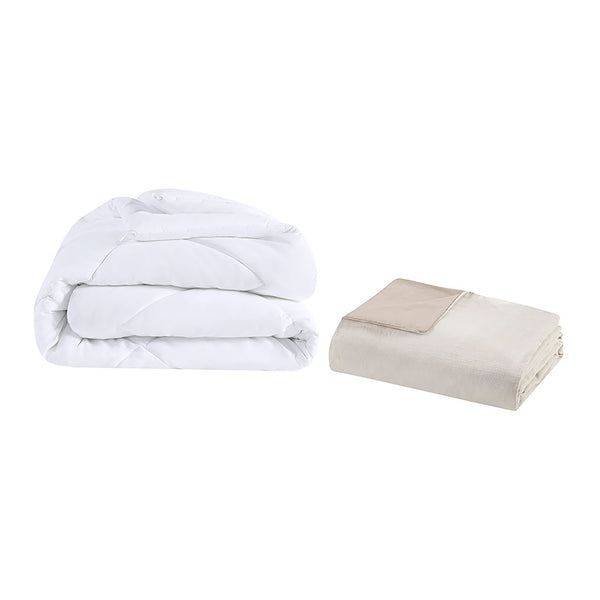 English Elm 5 Piece Organic Cotton Dover Comforter Set w/Removable Insert, GOTS Organic, Antimicrobial, Farmhouse Chic B035128744