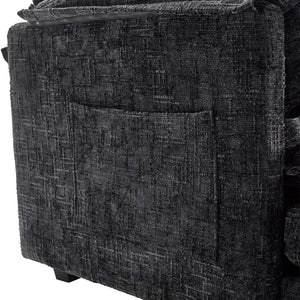 English Elm United Cozy Chenille Sofa For Two With Detachable Armrests, Foot Stools, And Handy Side Pockets W1568S00143-GIGA