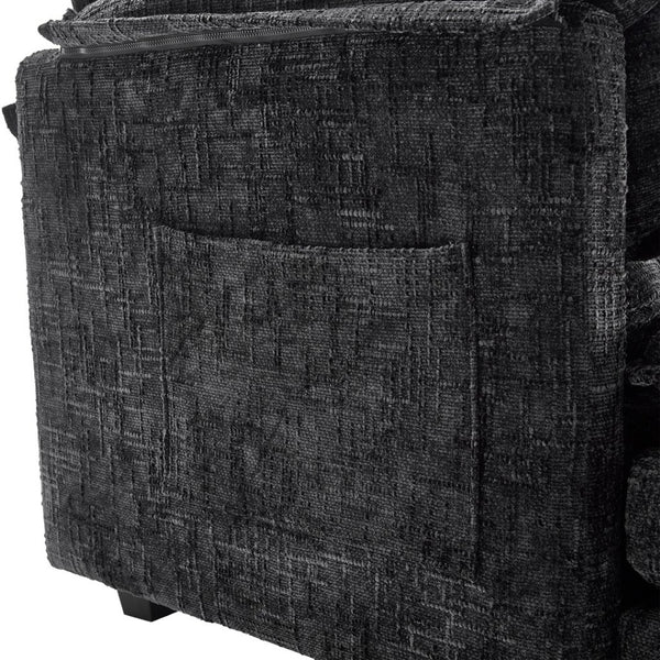 English Elm United Cozy Chenille Sofa For Two With Detachable Armrests, Foot Stools, And Handy Side Pockets W1568S00143-GIGA