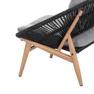 English Elm Christopher Knight Home® - Cyril Outdoor Papasan Lounge Chair Set Of 2 - Dark Grey Wicker & Soft Cushions For Ultimate Comfort N775P290578G-S2