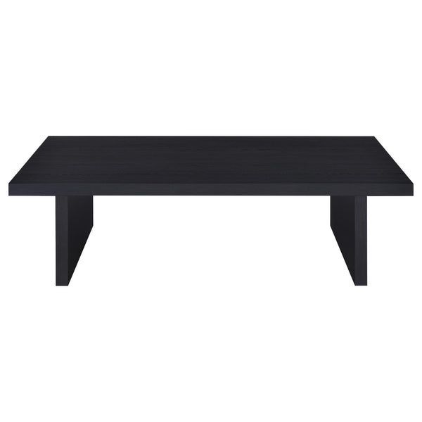 English Elm Caroline Modern 2-Piece Rectangular Coffee & End Table Set in Smooth Black Laminate, Scratch-Resistant Finish B062S01359