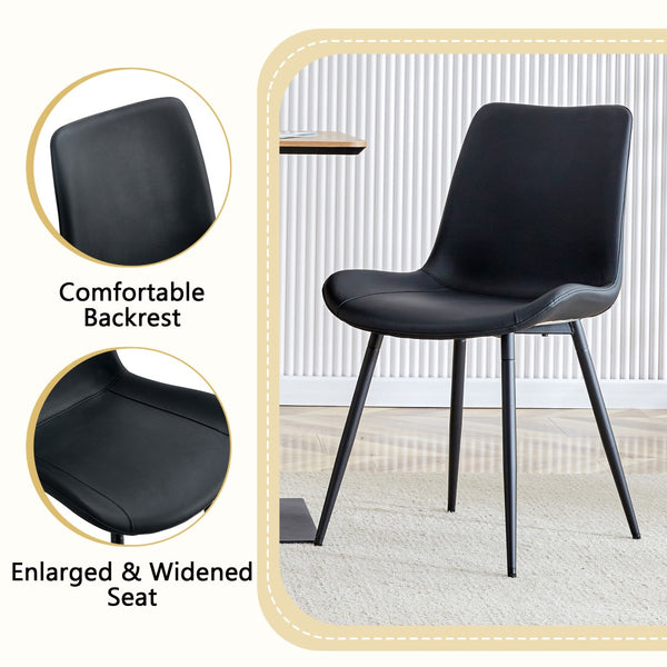English Elm Scalable Extendable Dining Set Four Chairs Linen Upholstered Walnut Base Modern Black,Walnut,Wood W1151S04678