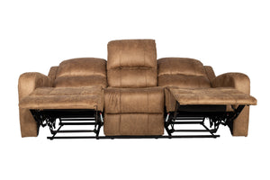 English Elm Recliner Loveseat Manual Motion Two-Seater with Horizontal & Vertical Tufting, Tight Square Arms, Side Handle Recline Comfort Chestnut 80 L x 30 W x 26 H B089P240530
