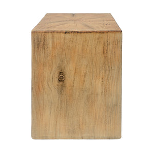 English Elm Christopher Knight Home® - Retro Square-Column Side Table Set with Wood-Look MGO Finish, Stackable End Tables for Living Room Natural N770S372N98N99N