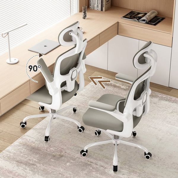English Elm Ergonomic Office Chair With Adjustable Lumbar Support, Flip-Up Armrests & Stylish Modern Design T3623P380905