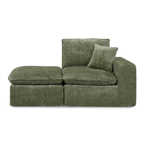 English Elm 107'' Boucle L-shaped Sectional with Reversible Chaise Deep Foam Seat Living Room Green W1413S00168