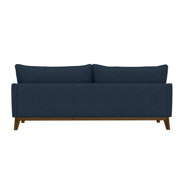 English Elm Wallace & Bay - Blue Mid-Century Modern Sofa in Navy Storm Fabric — 84" Wide, Easy-Care Upholstery, Stylish Durable Seating B361P384456