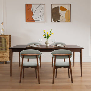 English Elm Laurel Green Flannelette Dining Chairs Set Of 4 - Ergonomic, Stylish, And Durable For Home & Café Use T3967P386703