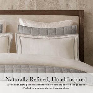 English Elm 3-Piece Queen Coverlet Set Matelassé Elegance with Two Shams — Soft Polyester-Rayon Texture, Durable Comfort Grey+White 5.27 L x 14.37 W x 12.6 H B035P381310