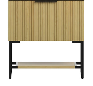 English Elm 30" Muri Oak Woodgrain Plywood Vanity Base Cabinet with Soft Close Doors W2615P338073