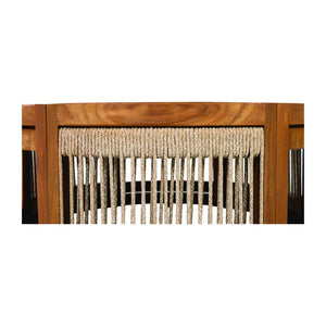 English Elm Christopher Knight Home® - 27.95" Acacia Wood Outdoor Coffee Table Teak — Handwoven Rope, Slatted Boho Design, Weather-Resistant N767P300153A