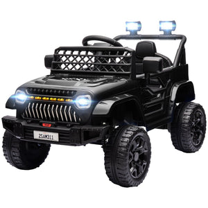 English Elm Qaba 12v Battery Powered Kids Ride on Utv with Spring Suspension and Remote Black W2225P249877