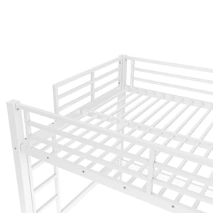 English Elm Twin Xl Solid Pine Loft Bed with Built-in Led Lighting and Storage Shelves W1580S00570