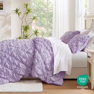 English Elm 3PCS King Comforter Set with Plush Microfiber Fill, Oversized 102"x88" Comforter and Shams Purple 16.93 L x 12.99 W x 7.87 H B035P366527