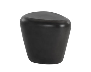 Sunpan Corvo Contemporary Side Table - Unique Natural Concrete Design for Indoor & Outdoor Spaces Black